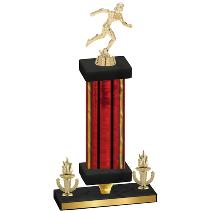 Premium Single Red Glacier Victory Running Trophy