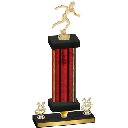 Premium Single Red Glacier Year Running Trophy