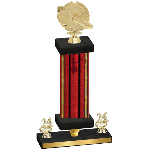 Premium Single Red Glacier Year Running Trophy