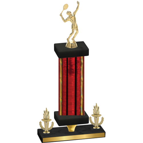 Premium Single Red Glacier Victory Tennis Trophy