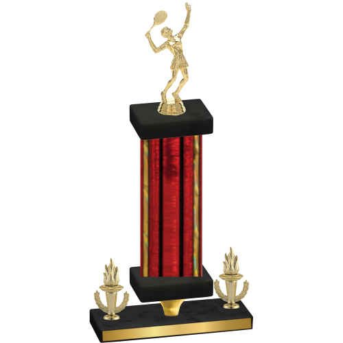 Premium Single Red Glacier Victory Tennis Trophy