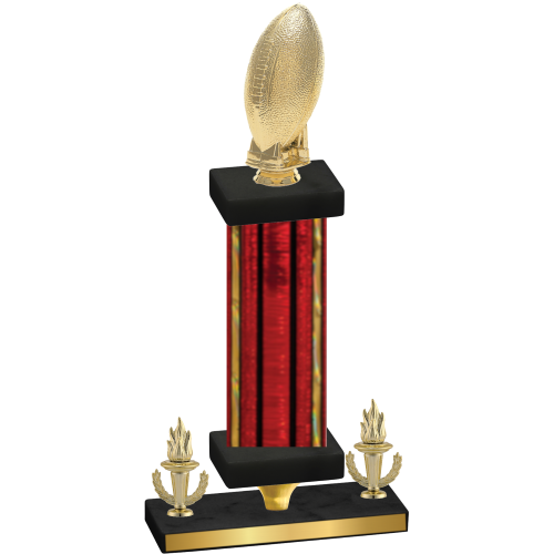 Premium Single Red Glacier Victory Football Trophy