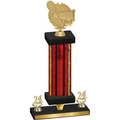 Premium Single Red Glacier Year Tennis Trophy