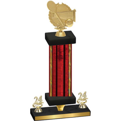 Premium Single Red Glacier Year Tennis Trophy