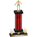 Premium Single Red Glacier Third Place Wrestling Trophy