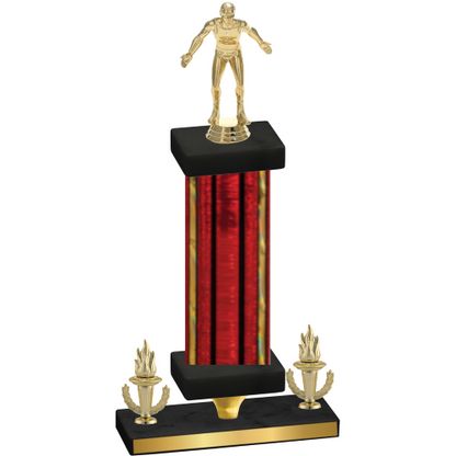 Premium Single Red Glacier Victory Wrestling Trophy