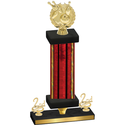 Premium Single Red Glacier Second Place Bowling Trophy