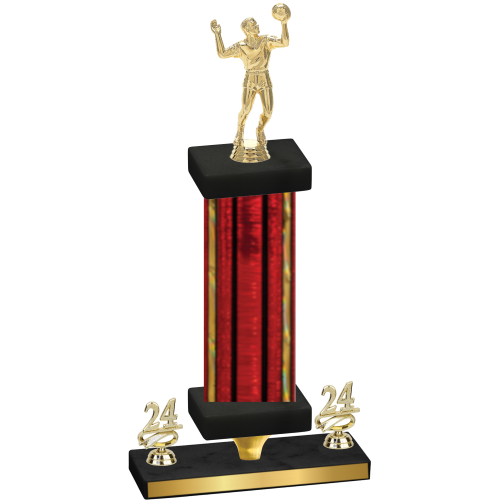 Premium Single Red Glacier Year Volleyball Trophy