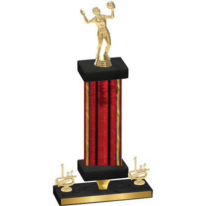 Premium Single Red Glacier First Place Volleyball Trophy