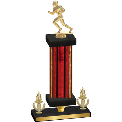 Premium Single Red Glacier Victory Football Trophy