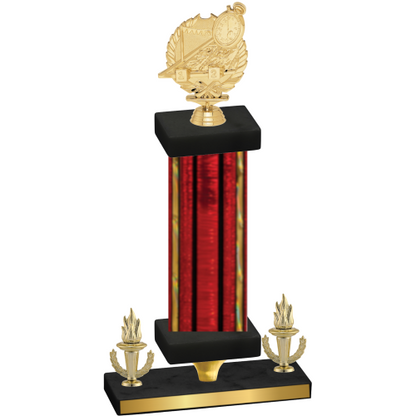 Premium Single Red Glacier Victory Swimming Trophy