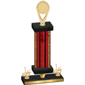 Premium Single Red Glacier First Place Insert Trophy