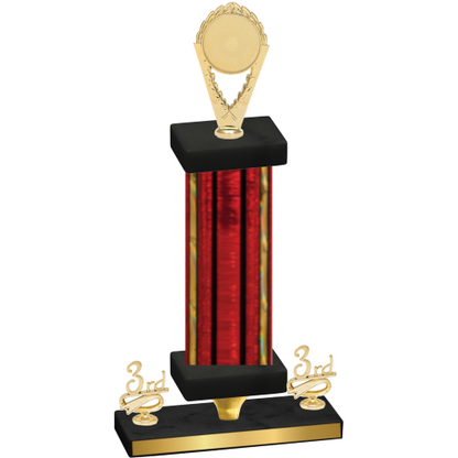 Premium Single Red Glacier Third Place Insert Trophy