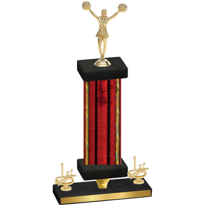 Premium Single Red Glacier First Place Cheerleading Trophy