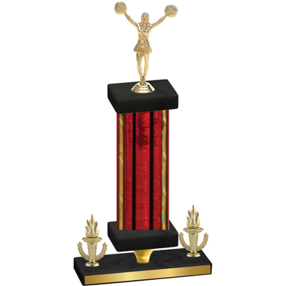 Premium Single Red Glacier Victory Cheerleading Trophy