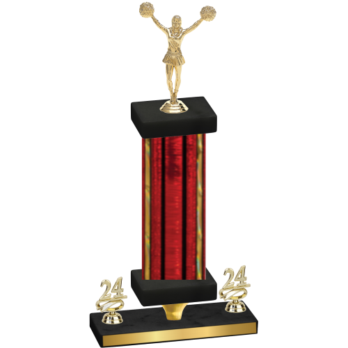 Premium Single Red Glacier Year Cheerleading Trophy