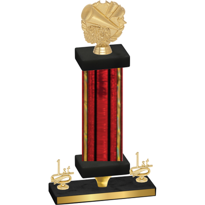 Premium Single Red Glacier First Place Cheerleading Trophy