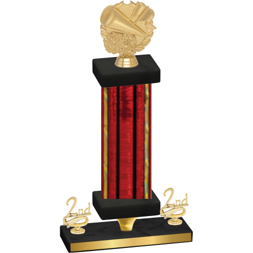 Premium Single Red Glacier Second Place Cheerleading Trophy