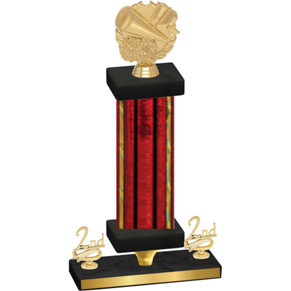 Premium Single Red Glacier Second Place Cheerleading Trophy
