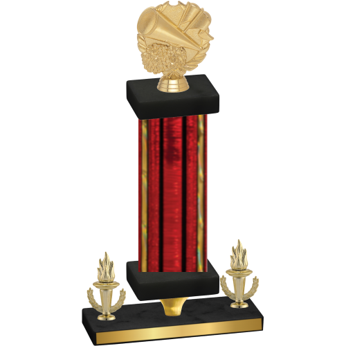 Premium Single Red Glacier Victory Cheerleading Trophy