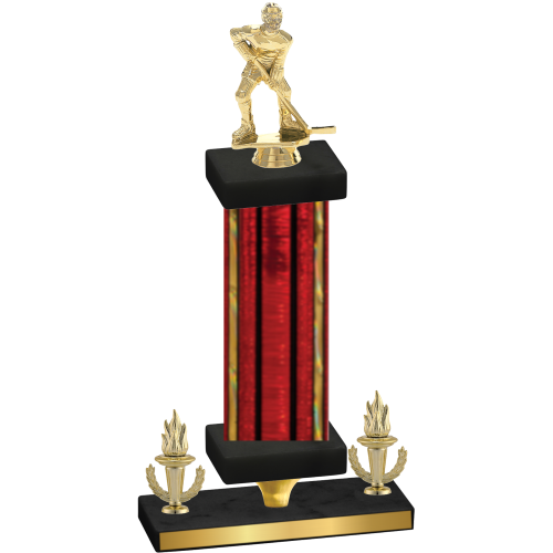 Premium Single Red Glacier Victory Hockey Trophy