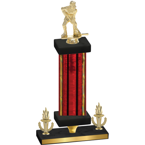 Premium Single Red Glacier Victory Hockey Trophy