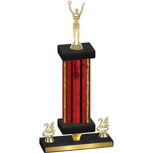 Premium Single Red Glacier Year Victory Trophy