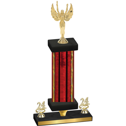 Premium Single Red Glacier Year Victory Trophy