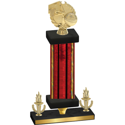 Premium Single Red Glacier Victory Basketball Trophy