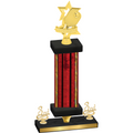 Premium Single Red Glacier Third Place Pickleball Trophy