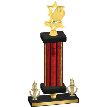 Premium Single Red Glacier Victory Pickleball Trophy