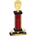 Premium Single Red Glacier First Place Pickleball Trophy