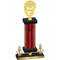 Premium Single Red Glacier Victory Pickleball Trophy