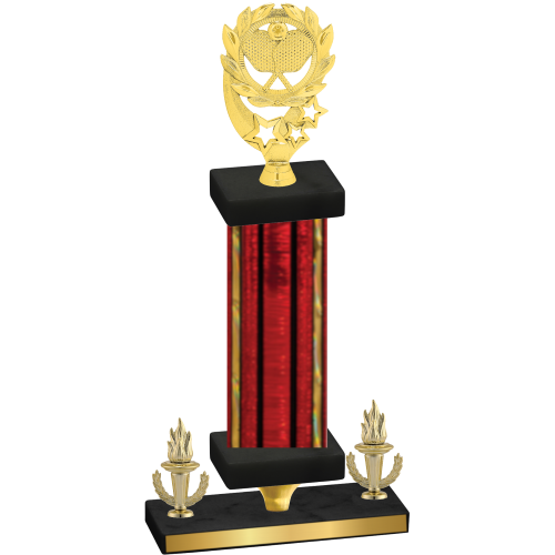 Premium Single Red Glacier Victory Pickleball Trophy