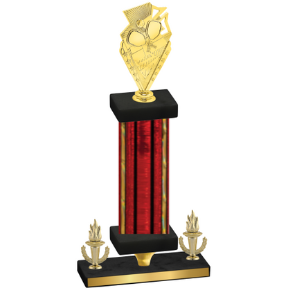 Premium Single Red Glacier Victory Pickleball Trophy