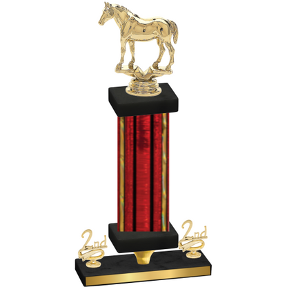 Premium Single Red Glacier Second Place Horses Trophy