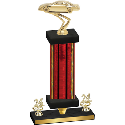 Premium Single Red Glacier Year Cars Trophy