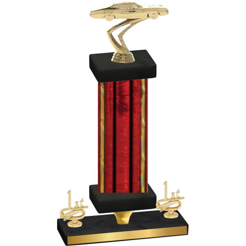 Premium Single Red Glacier First Place Cars Trophy