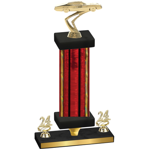 Premium Single Red Glacier Year Cars Trophy