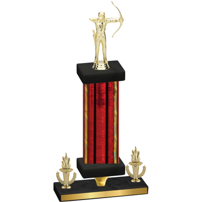 Premium Single Red Glacier Victory Archery Trophy