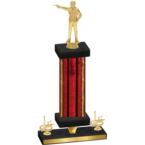 Premium Single Red Glacier First Place Shooter Trophy