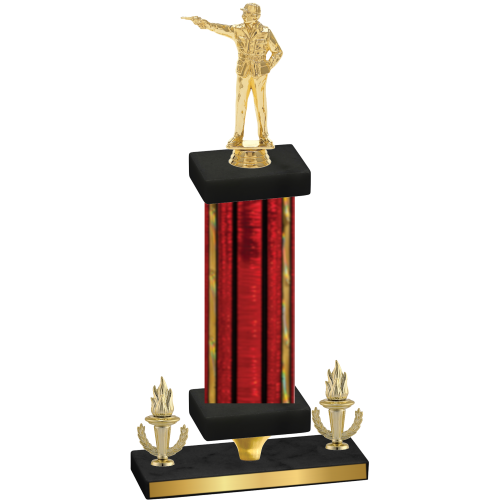 Premium Single Red Glacier Victory Shooter Trophy