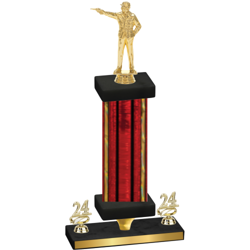 Premium Single Red Glacier Year Shooter Trophy