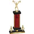Premium Single Red Glacier Victory Weights Trophy