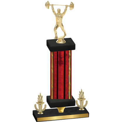 Premium Single Red Glacier Victory Weights Trophy