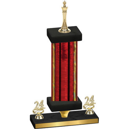 Premium Single Red Glacier Year Chess Trophy