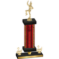 Premium Single Red Glacier Second Place Majorette Trophy