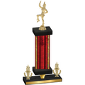 Premium Single Red Glacier Victory Majorette Trophy