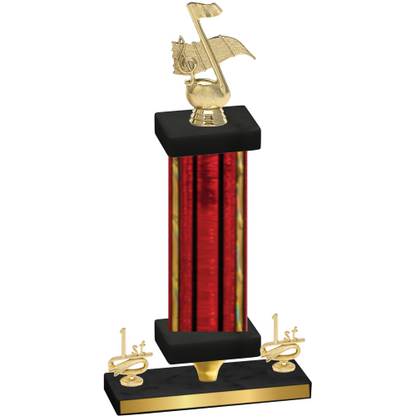 Premium Single Red Glacier First Place Music Trophy