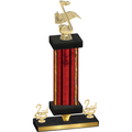 Premium Single Red Glacier Second Place Music Trophy